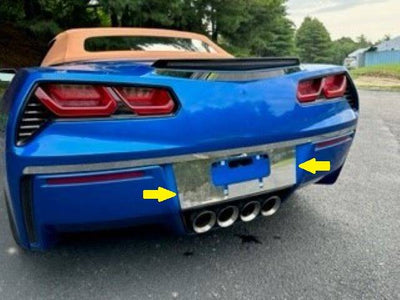 1Pc Stainless License Plate Bezel <br>14-19 Chevy Corvette