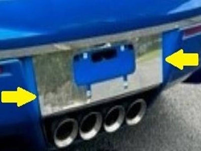 1Pc Stainless License Plate Bezel <br>14-19 Chevy Corvette