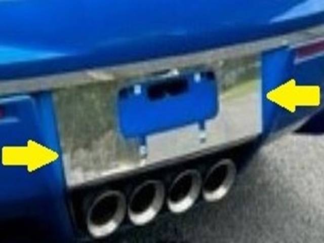 1Pc Stainless License Plate Bezel <br>14-19 Chevy Corvette