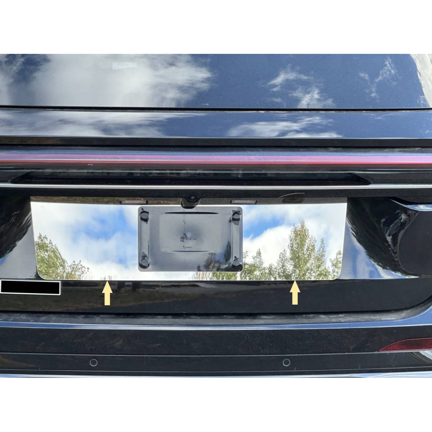 1Pc Stainless License Plate Bezel <br>24-25 Lincoln Nautilus