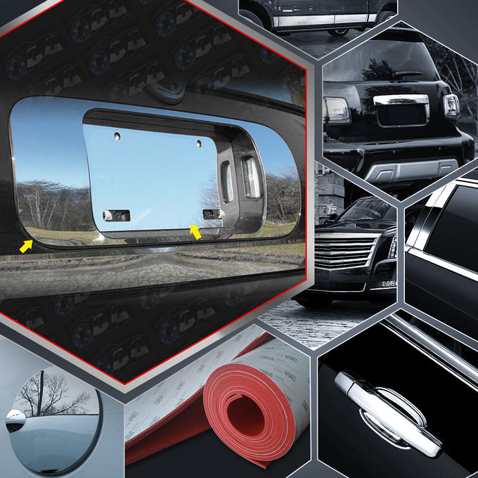 2pcs Stainless Steel License Plate Surround Trim<br>04-08 Nissan Maxima