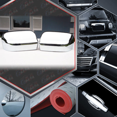 2pcs Chrome ABS Plastic Mirror Cover Set<br>16-23 Nissan Titan