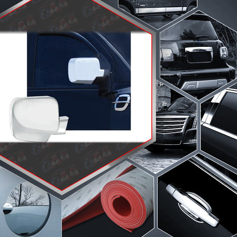 2pcs Chrome ABS Plastic Mirror Cover Set<br>04-15 Nissan Titan