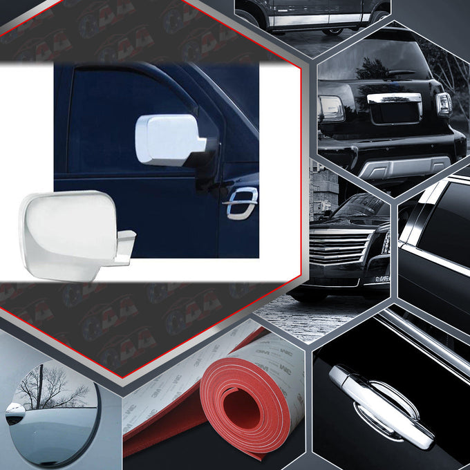2pcs Chrome ABS Plastic Mirror Cover Set<br>04-15 Nissan Titan