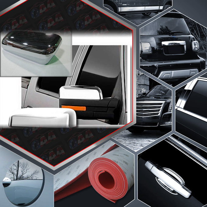 2pcs Chrome ABS Plastic Mirror Cover Set<br>09-14 Ford F-150