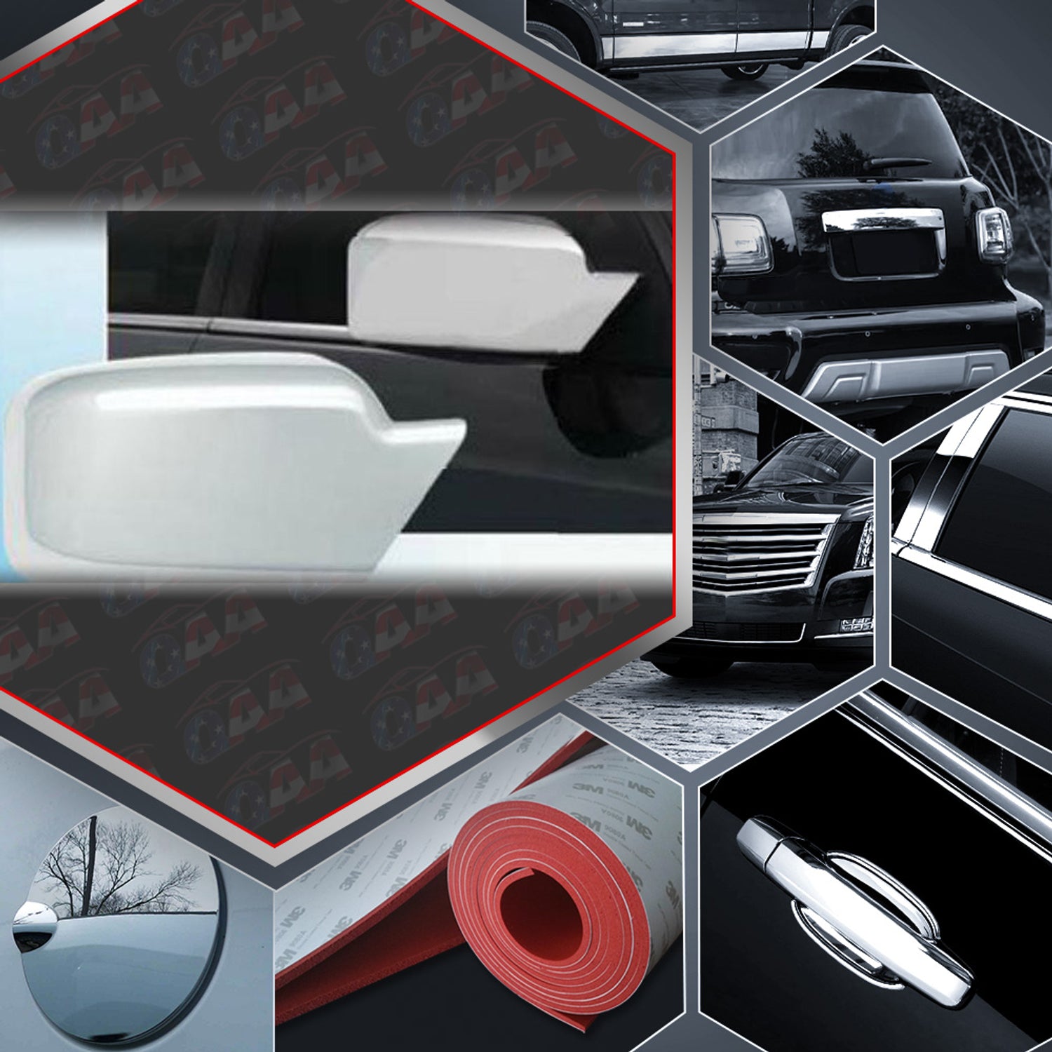 2pcs Chrome ABS Plastic Mirror Cover<br>10-12 Ford Fusion