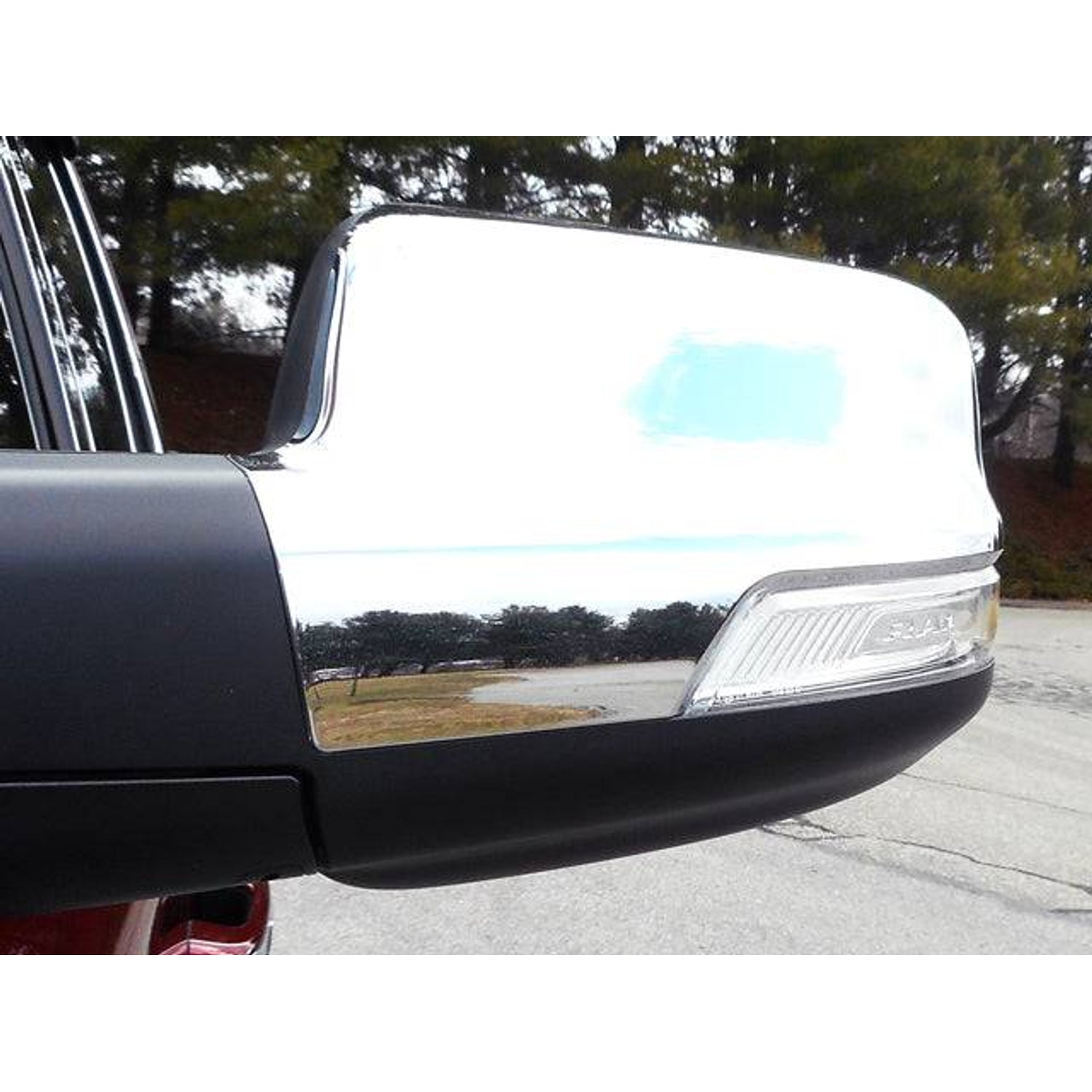 2Pc Chrome ABS plastic Mirror Cover <br>19-24 Ram Trucks Ram