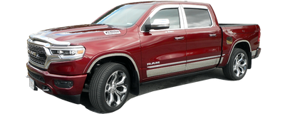 2Pc Chrome ABS plastic Mirror Cover <br>19-24 Ram Trucks Ram