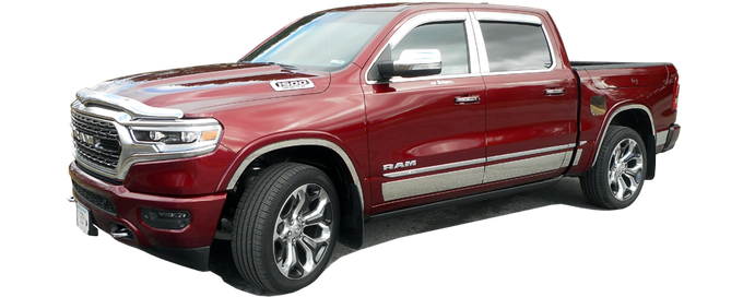 2Pc Chrome ABS plastic Mirror Cover <br>19-24 Ram Trucks Ram