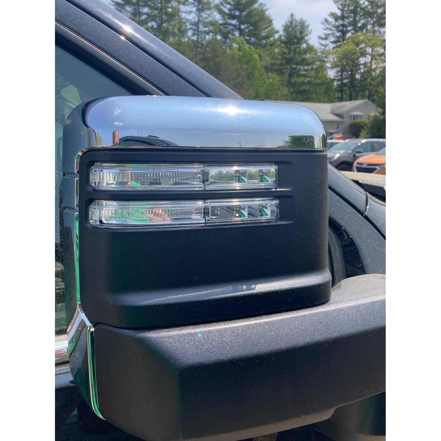 4Pc Chrome ABS Mirror Cover <br>20-24 Chevy Silverado 2500 HD, GMC Sierra 2500 HD