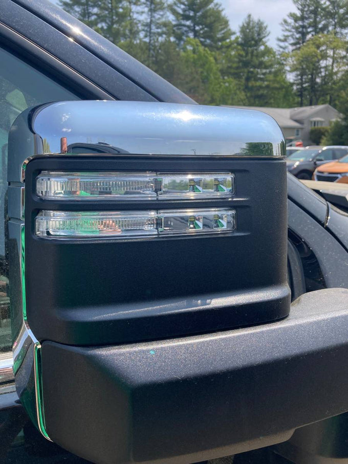 4Pc Chrome ABS Mirror Cover <br>20-24 Chevy Silverado 2500 HD, GMC Sierra 2500 HD