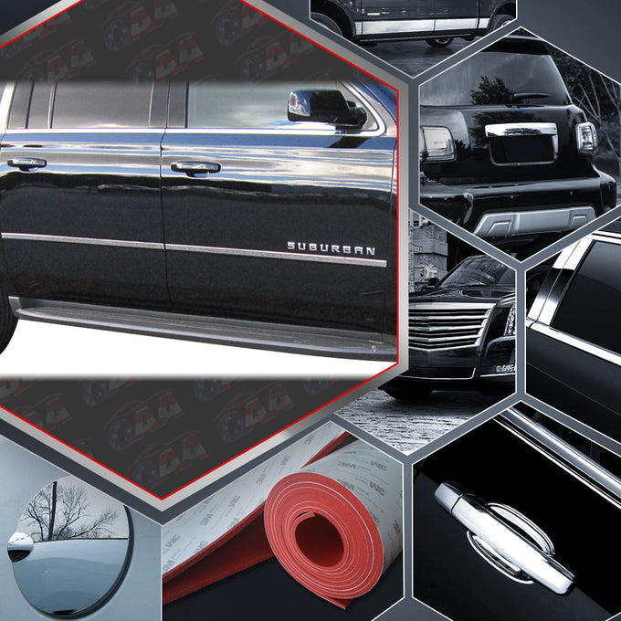 4pcs Stainless Steel Body Molding Insert Trim Kit<br>21-23 Chevy Suburban