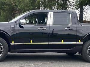8Pc Stainless Steel Molding Insert <br>22-24 Ford Maverick
