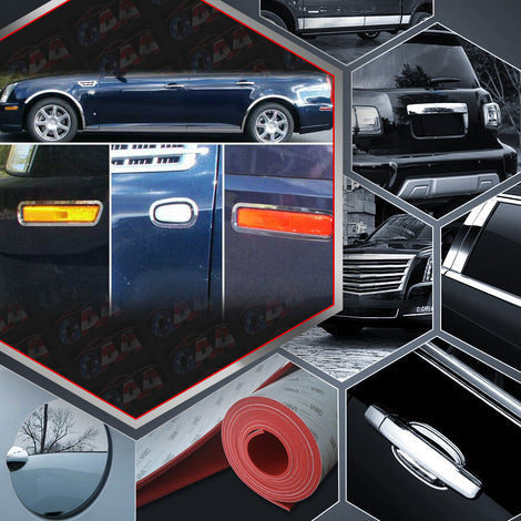 6pcs Stainless Steel Marker Light Surround Rings<br>05-08 Cadillac STS