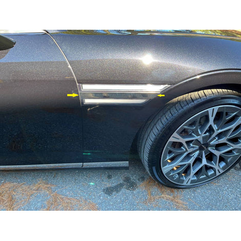 2Pc Stainless Steel PortHole Accent <br>23-25 Genesis G90, 4-door, Sedan
