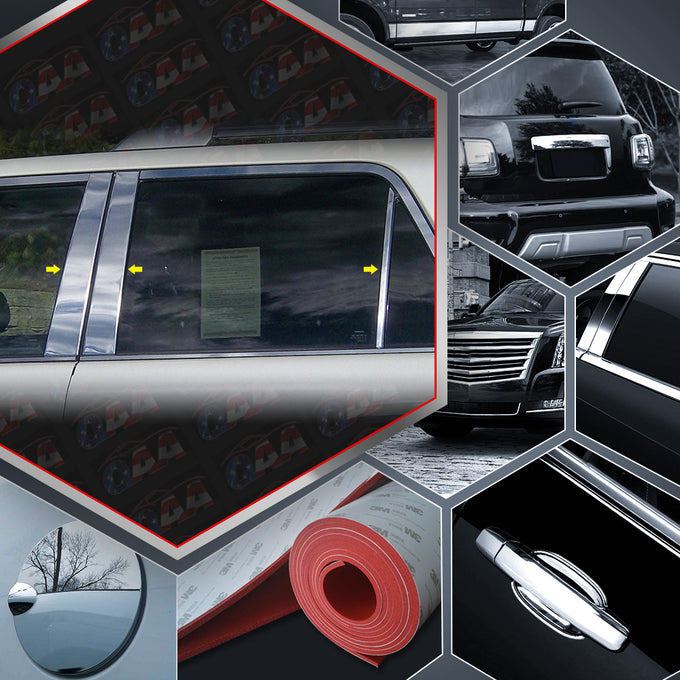 6pcs Stainless Steel Pillar Post Trim<br>10-23 Toyota 4Runner