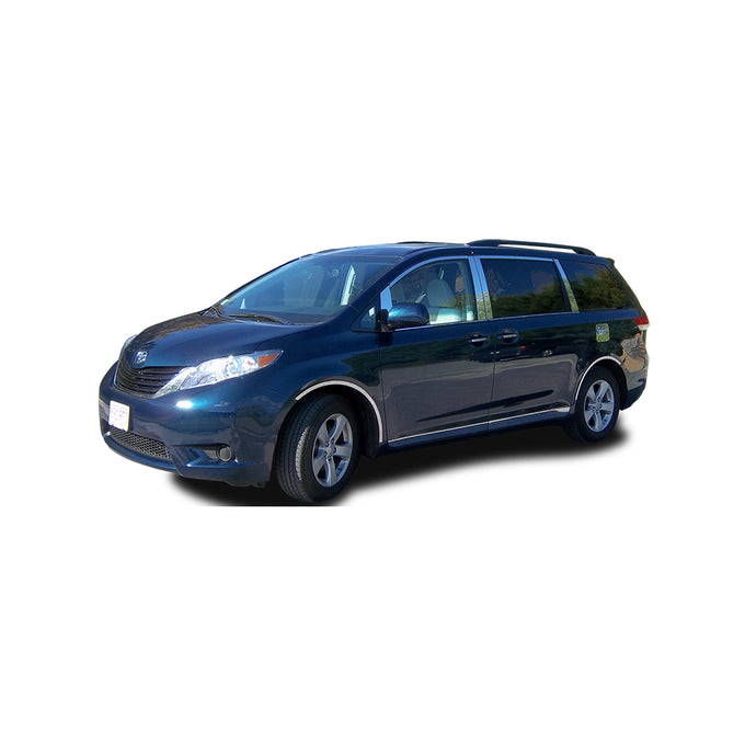 4pcs Stainless Steel Pillar Post Trim<br>11-20 Toyota Sienna