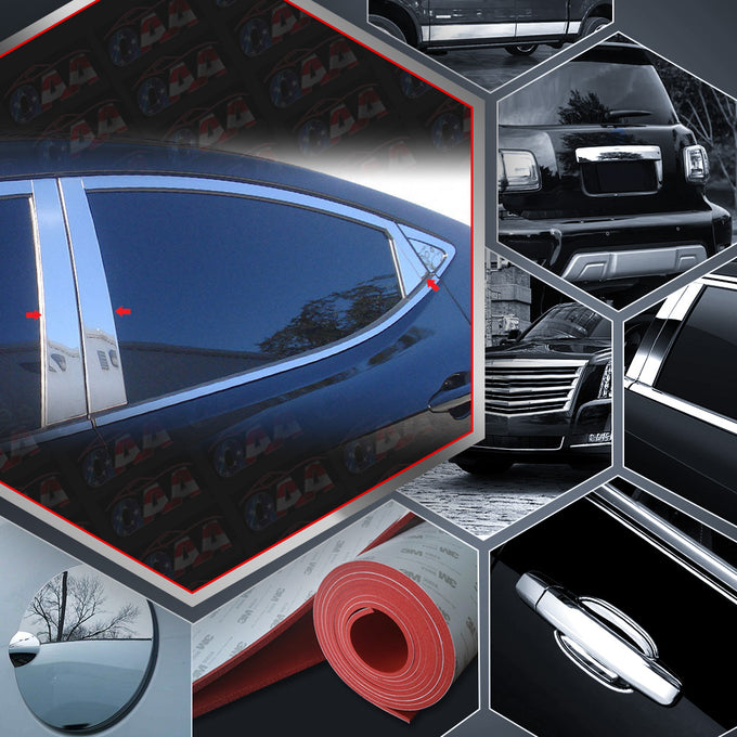 6pcs Stainless Steel Pillar Post Trim<br>11-13 Hyundai Elantra