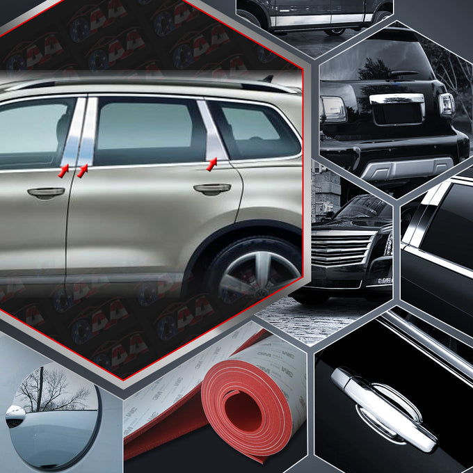 6pcs Stainless Steel Pillar Post Trim<br>11-17 Volkswagen Touareg