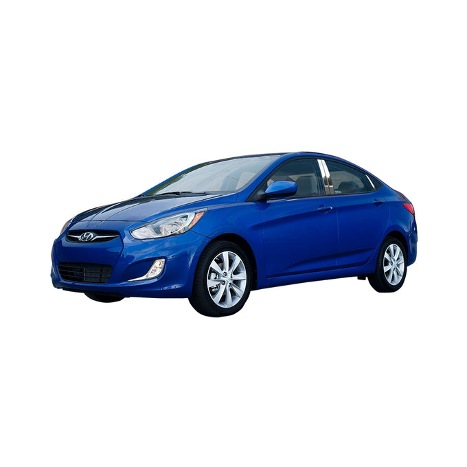 6pcs Stainless Steel Pillar Post Trim<BR>12-17 Hyundai Accent