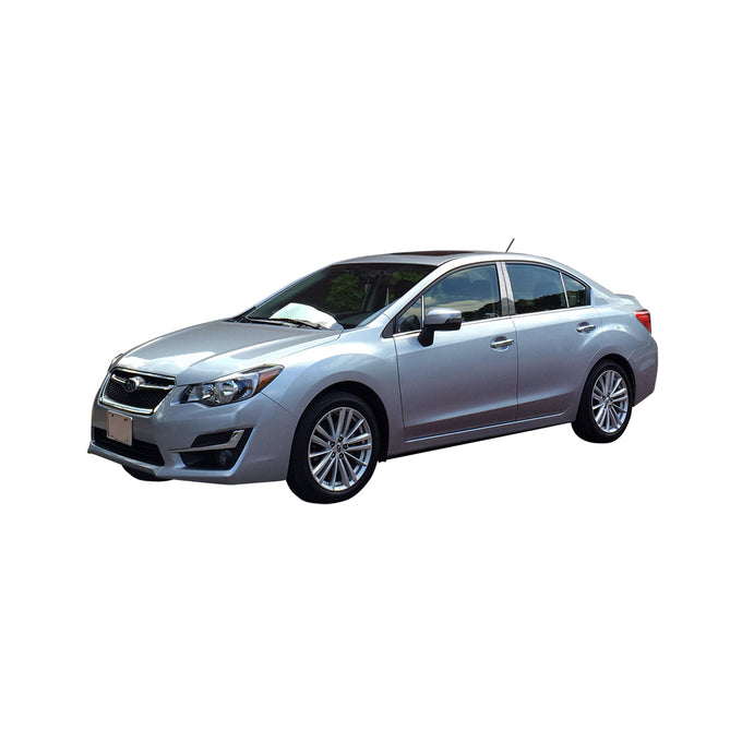 6pcs Stainless Steel Pillar Post Trim<br>12-16 Subaru Impreza Sedan