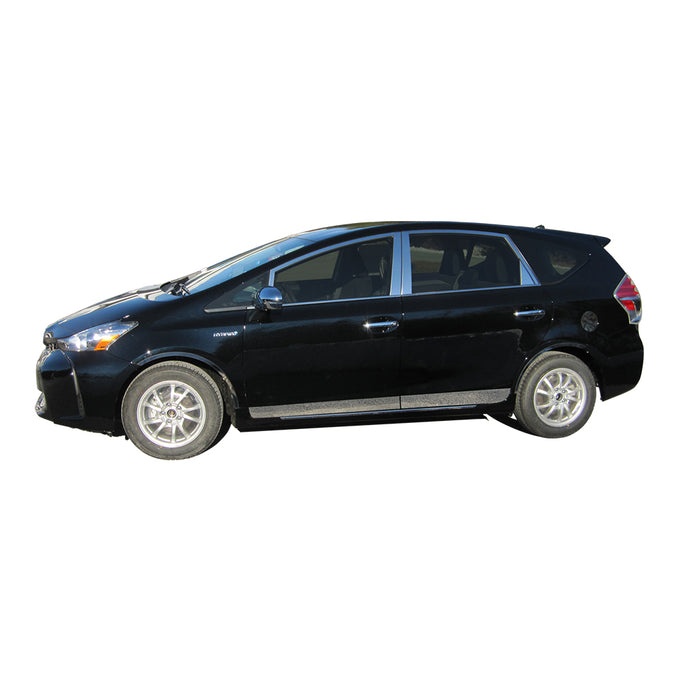6pcs Stainless Steel Pillar Post Trim<br>12-17 Toyota Prius V