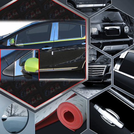 10pcs Stainless Steel Pillar Post Trim<br>12-19 Toyota Prius C