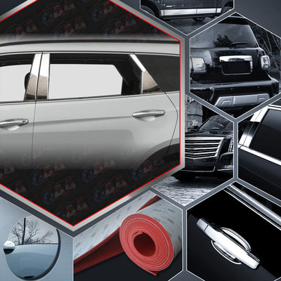 6pcs Stainless Steel Pillar Post Trim<br>13-18 Hyundai Santa Fe