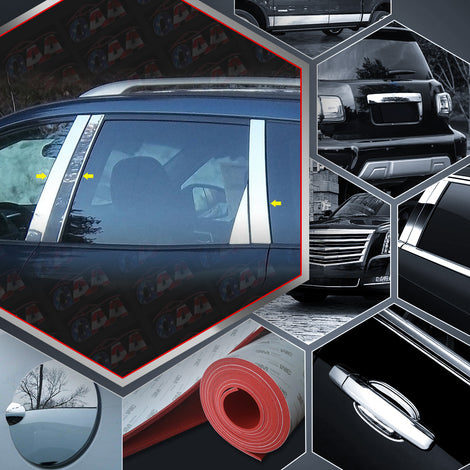 6pcs Stainless Steel Pillar Post Trim<br>13-21 Nissan Pathfinder