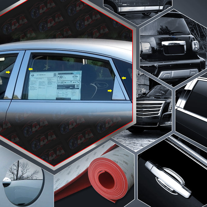6pcs Stainless Steel Pillar Post Trim<br>13-19 Nissan Sentra