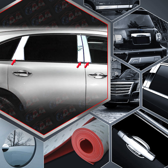6pcs Stainless Steel Pillar Post Trim<br>14-20 Acura MDX
