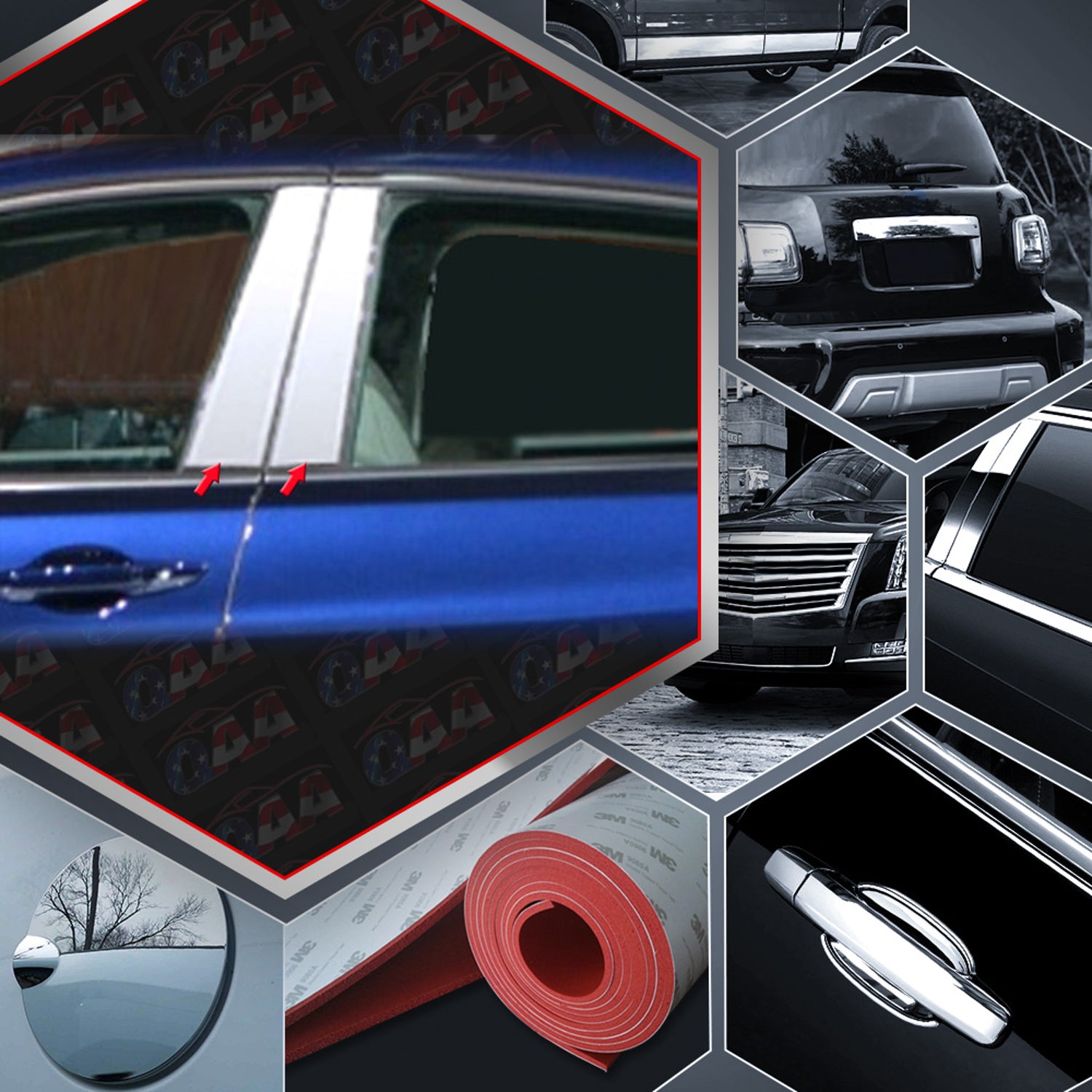 4pcs Stainless Steel Pillar Post Trim<br>15-20 Acura TLX