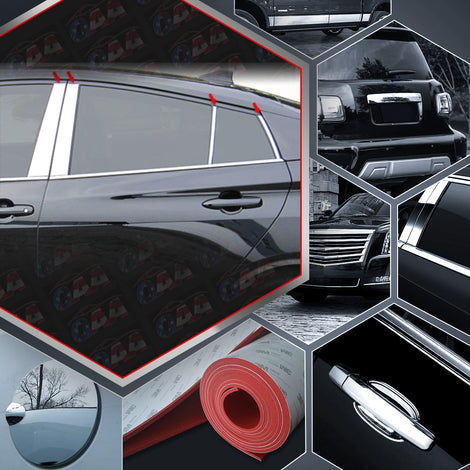 8pcs Stainless Steel Pillar Post Trim<br>16-22 Toyota Prius
