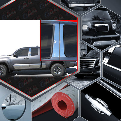 4pcs Stainless Steel Pillar Post Trim<br>16-23 Toyota Tacoma Access Cab