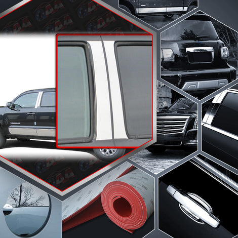 4pcs Stainless Steel Pillar Post Trim<br>16-23 Toyota Tacoma Double Cab