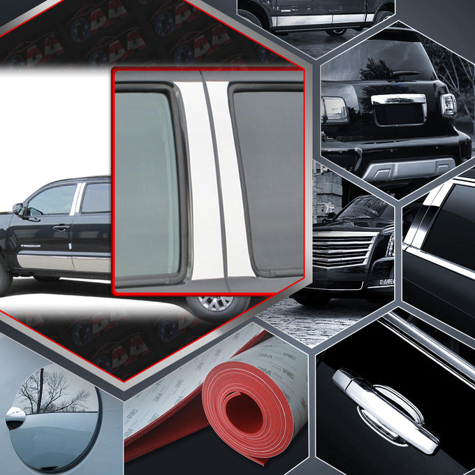 4pcs Stainless Steel Pillar Post Trim<br>16-23 Toyota Tacoma Double Cab