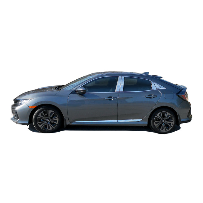 6pcs Stainless Steel Pillar Post Trim<br>16-21 Honda Civic Hatchback