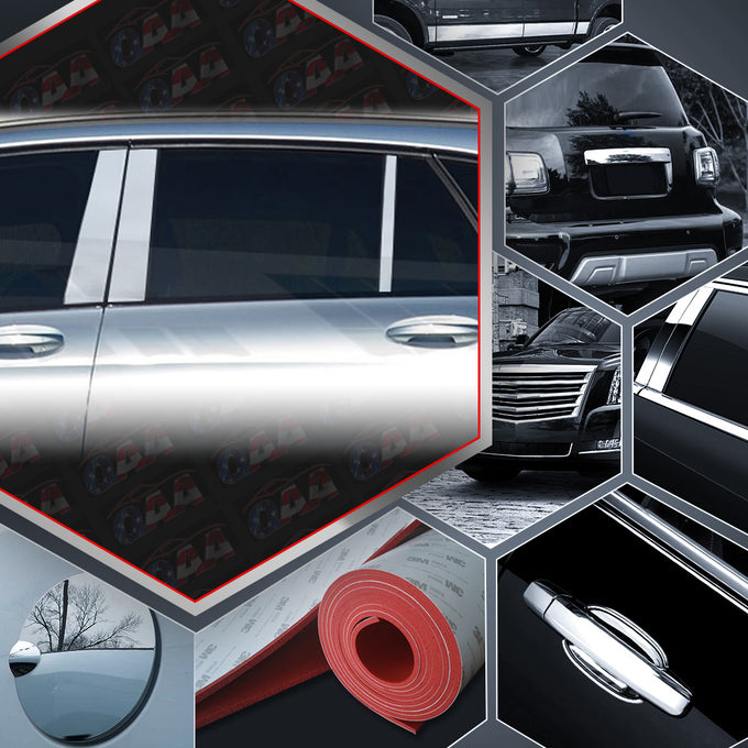 6pcs Stainless Steel Pillar Post Trim<br>16-22 Mercedes GLC-Class