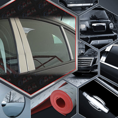 6pcs Stainless Steel Pillar Post Trim<br>17-20 Jaguar XE