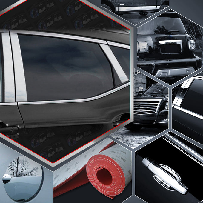 6pcs Stainless Steel Pillar Post Trim<br>17-21 Nissan Rogue Sport