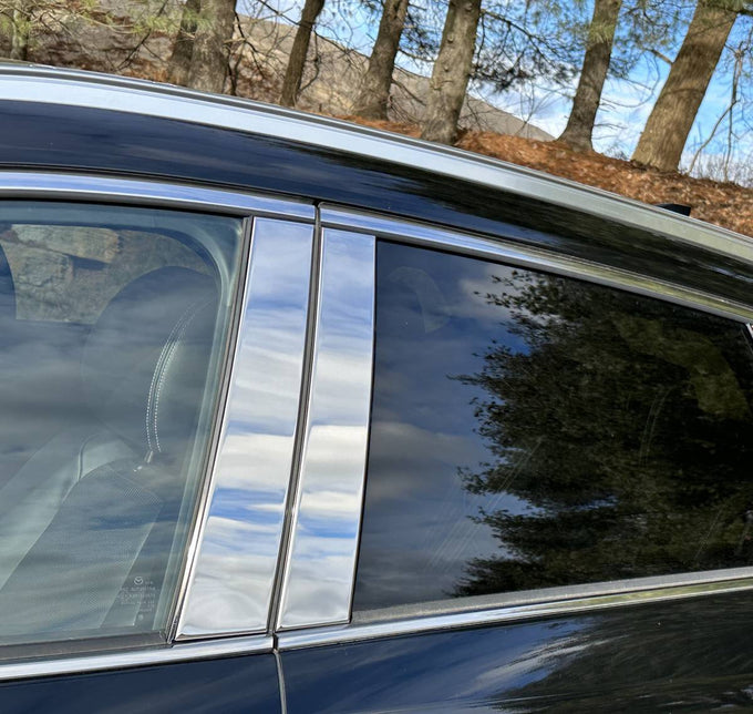 4Pc Stainless Steel Pillar Trim <br>16-23 Mazda CX-9