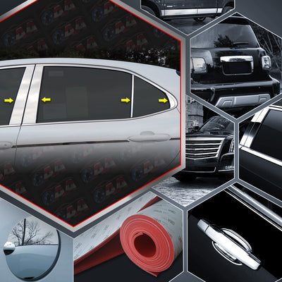 8pcs Stainless Steel Pillar Post Trim<br>18-23 Toyota Camry
