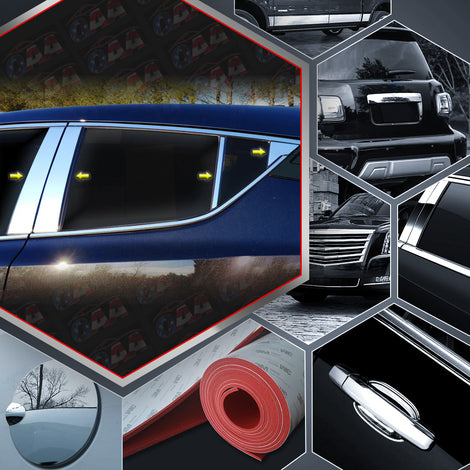 8pcs Stainless Steel Pillar Post Trim<br>18-23 Toyota C-HR