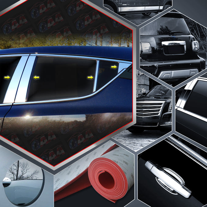8pcs Stainless Steel Pillar Post Trim<br>18-23 Toyota C-HR