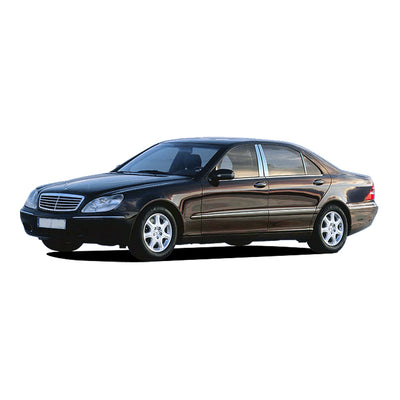 4pcs Stainless Steel Pillar Post Trim<br>00-06 Mercedes S-Class Sedan