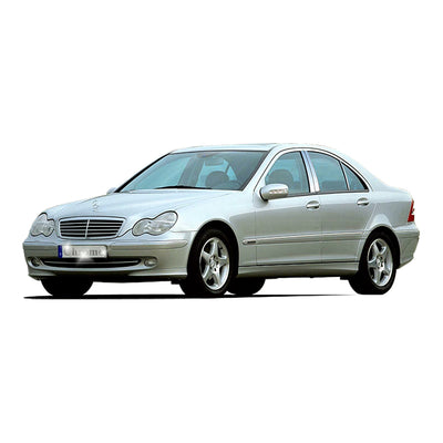 6pcs Stainless Steel Pillar Post Trim<br>01-07 Mercedes C-Class Sedan