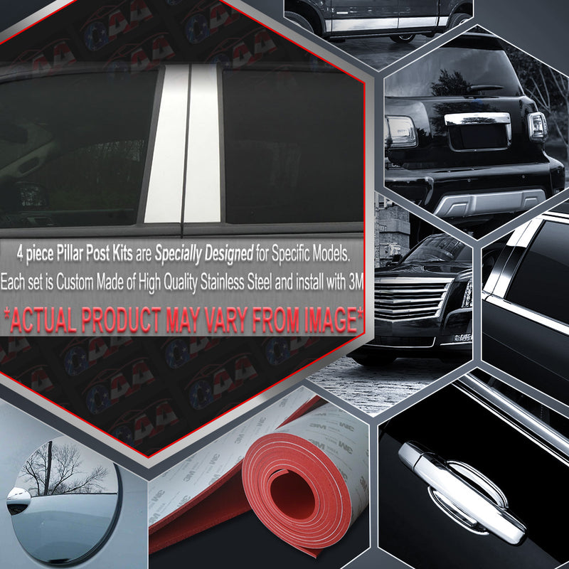 4pcs Stainless Steel Pillar Post Trim<br>99-05 BMW 3 Series Sedan