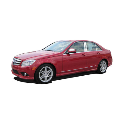 6pcs Stainless Steel Pillar Post Trim<br>08-11 Mercedes C-Class Sedan