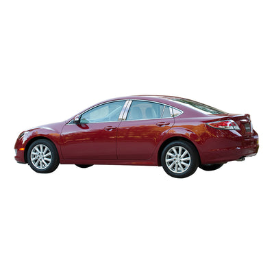6pcs Stainless Steel Pillar Post Trim<BR>09-12 Mazda Mazda6