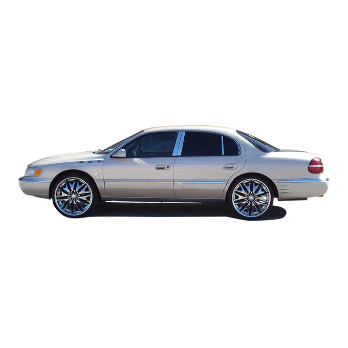 4pcs Stainless Steel Pillar Post Trim<BR>95-04 Lincoln Continental